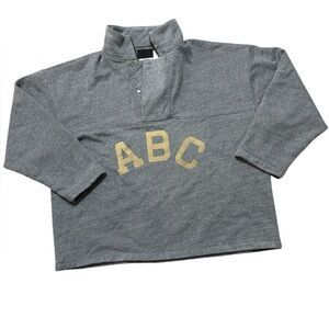 Heavyweight Fleece Flocked Velvet Dark Grey Fear Of God ABC Pullover Sweater